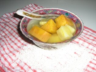 Sweet 
Potato Soup a Penang local dessert recipe dish