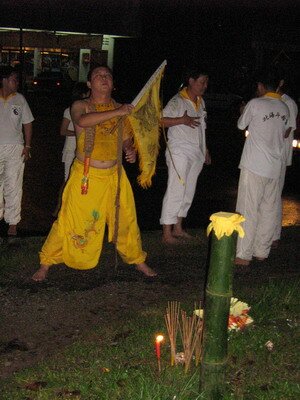 Spirit Medium in Trance during Nine Emperor Gods Festival Penang