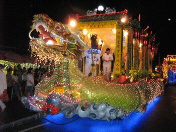 Street Floats during Nine Emperor Gods Festivals Penang