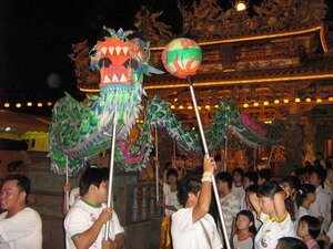 Dragon Dance Troupe in Tow Boo Kong Temple Butterworth Penang