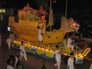 Nine Emperor Effigy Boat called Ong Chun in Tow Boo Kong Butterworth Penang