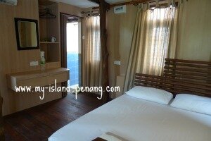 Inside deluxe room in Balinese homestay