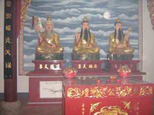 Three True One in Thnee Kong Thua Temple Hill Railway Penang