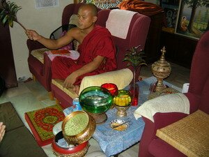Buddhist monk blessing