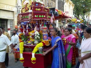 Devotional songs accompanied the whole 14 hours procession