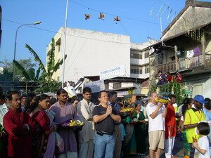 Deep in prayer to Lord Muruga Thaipusam Penang