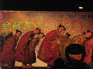 A butterfly dance during chap goh meh in Penang