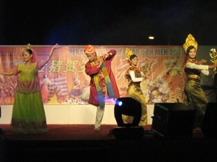 An Indian dance during chap goh meh in penang