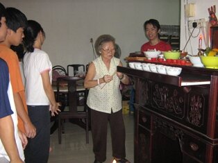 Head of family lighting joss stick