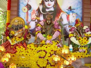 Dieties of Lord Shiva Brahma Ganesha on thaipusam penang