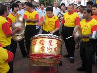 Cool master drumming during chap goh meh in penang