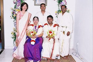 Bride family in Malaysian Indian Engagement