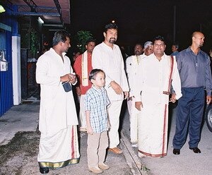 Arrival of groom for the Malaysian Indian engagement