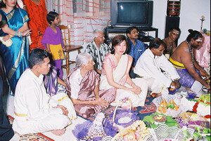 Bride entourage in Malaysian Indian Engagement