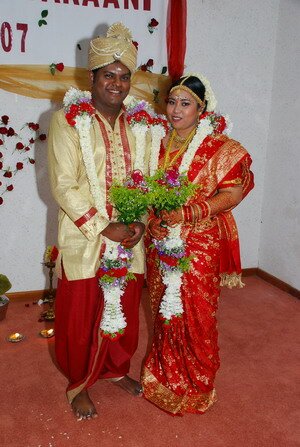 Penang local Maharaja and his wife in Hindu Wedding