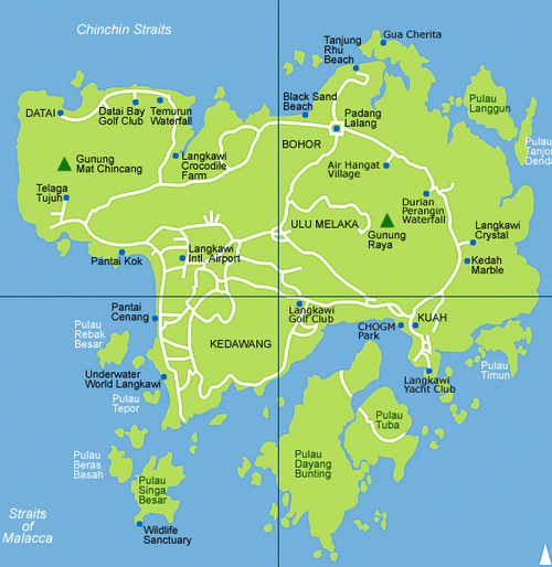 Map of Langkawi