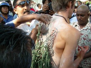 Love back being skewered in Thaipusam Penang