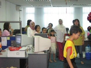 Staffs of LTC Electronics witnessing Lion Dance in Penang