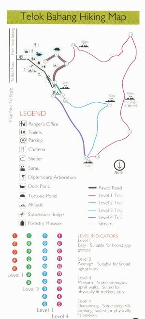 Teluk bahang hiking map