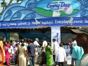 milk panthals in thaipusam penang