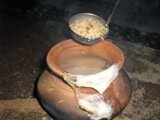 Stir in the prepared sweetened rice mixture