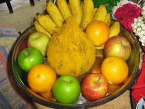 Fruits tray for Malaysian Puberty Ceremony