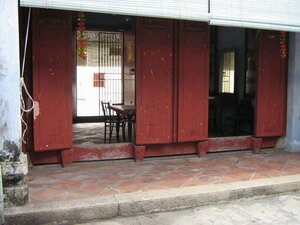 Doors leading to the Main Kee Clan Hall in Sungai Bakap Penang