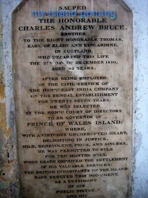 Memorial Tablet of C A Bruce in St George Church