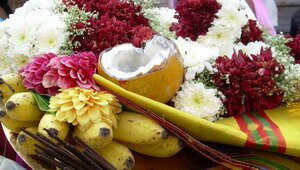 Flower Offering in Thaipusam