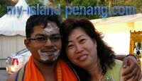 Mother and Thinakaran in Penang Thaipusam