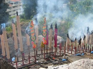 Huge Joss Stick in Thnee Kong Thua, Penang