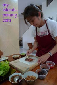 Vanesia cooking in Penang